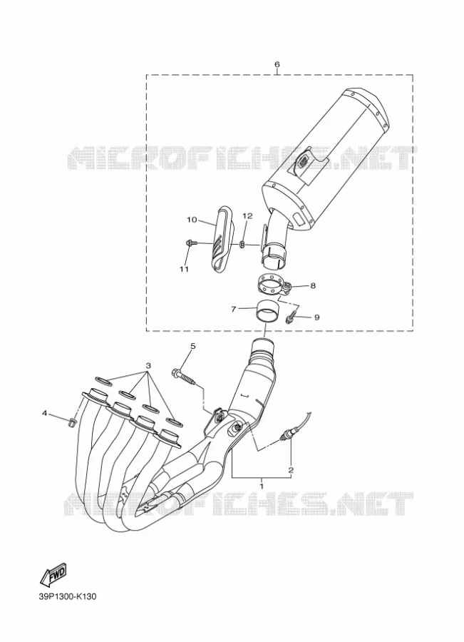 EXHAUST Yamaha MOTO 800 2011 FZ8  FZ8-N