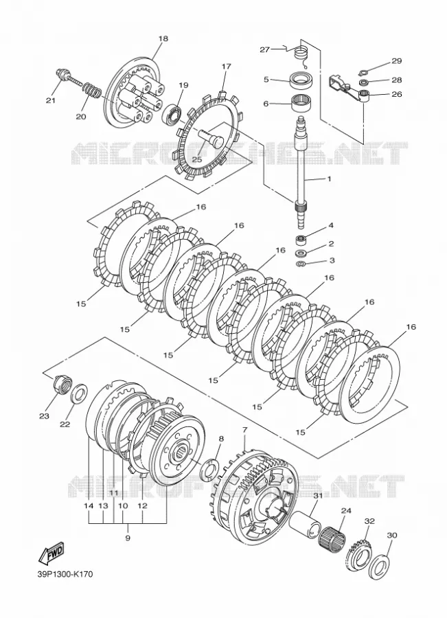 STARTER CLUTCH Yamaha MOTO 800 2011 FZ8  FZ8-N