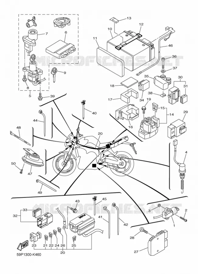 ELECTRICAL 2 Yamaha MOTO 800 2011 FZ8 ABS  FZ8-NA