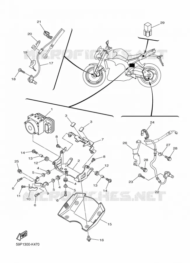 ELECTRICAL 3 Yamaha MOTO 800 2011 FZ8 ABS  FZ8-NA