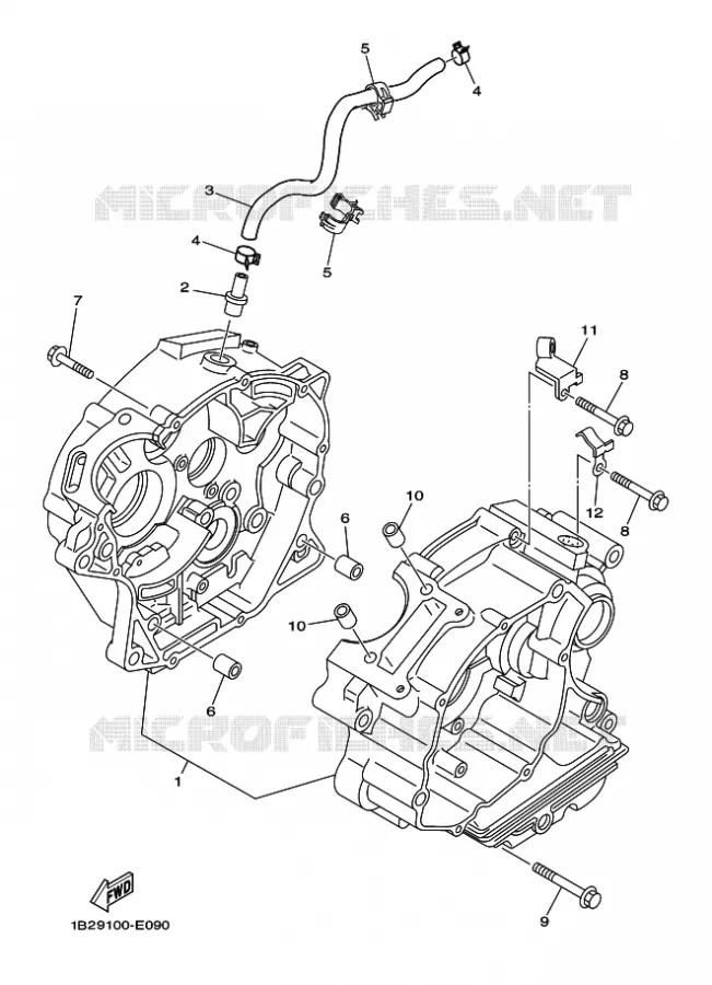 CRANKCASE Yamaha MOTO 125 2011 TTR BIG WHEELS  TT-R125LWE