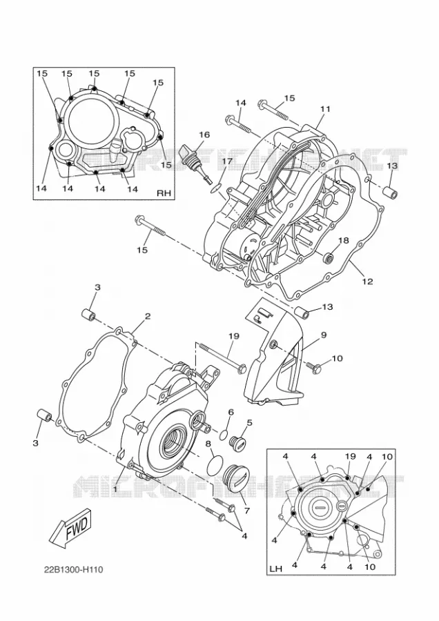 COVER - ENGINE 1 Yamaha MOTO 125 2011 WR-R  WR125R