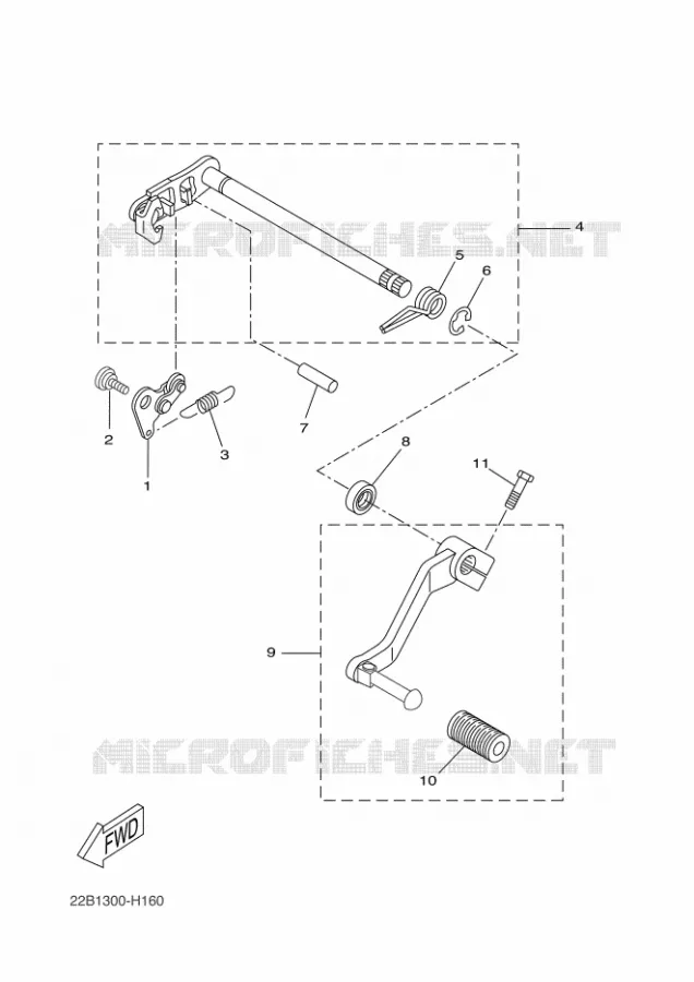 GEAR SHIFT SHAFT / LEVER Yamaha MOTO 125 2011 WR-R  WR125R