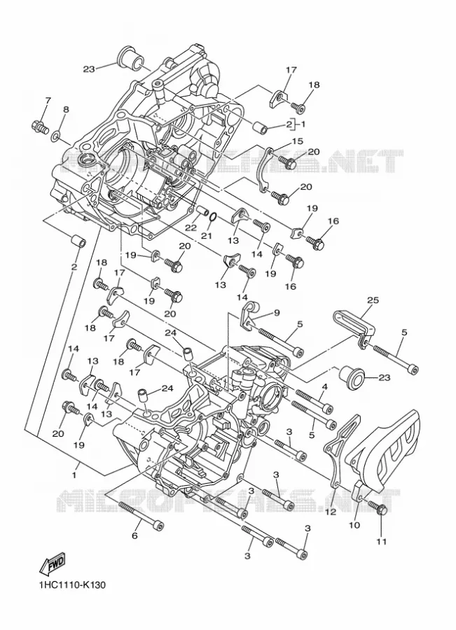 CRANKCASE Yamaha MOTO 250 2011 WRF  WR250F
