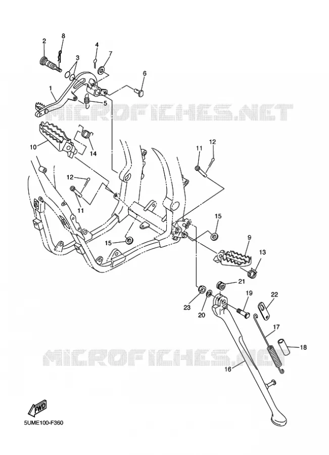 STAND / FOOTREST Yamaha MOTO 250 2011 WRF  WR250F