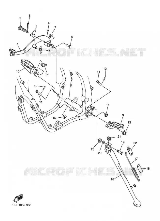 STAND / FOOTREST Yamaha MOTO 450 2011 WRF  WR450F