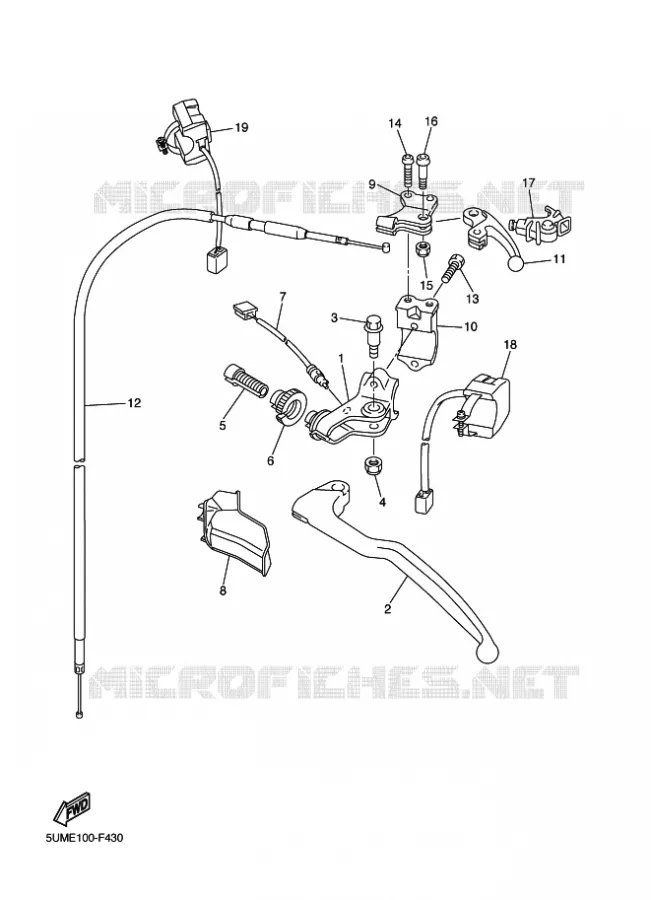 SWITCH / LEVER Yamaha MOTO 450 2011 WRF  WR450F