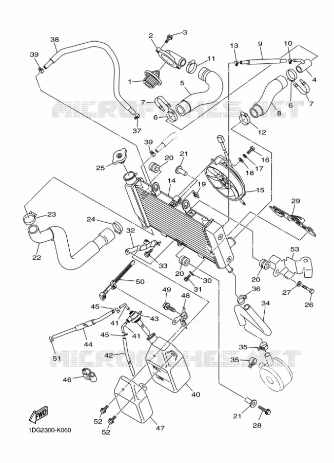 RADIATOR / HOSES Yamaha MOTO 600 2011 XJ6  XJ6FA