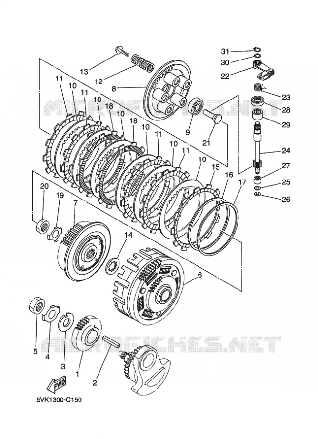 STARTER CLUTCH Yamaha MOTO 660 2011 XTX  XT660X