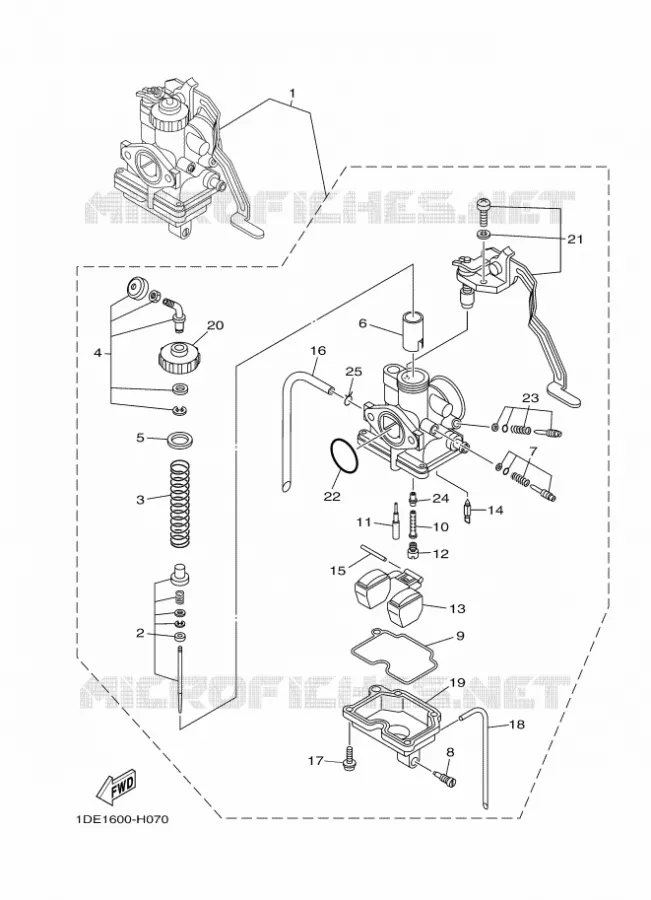 CARBURETOR Yamaha MOTO 110 2011 Autres modeles  YD110S CRUX