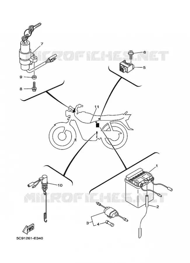 ELECTRICAL 1 Yamaha MOTO 110 2011 Autres modeles  YD110S CRUX
