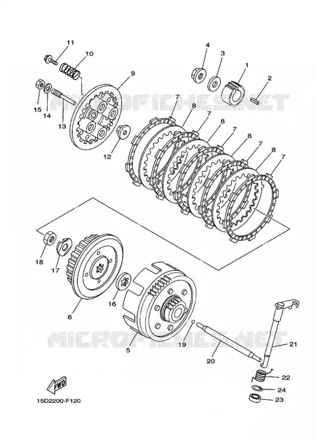 STARTER CLUTCH Yamaha MOTO 110 2011 Autres modeles  YD110S CRUX