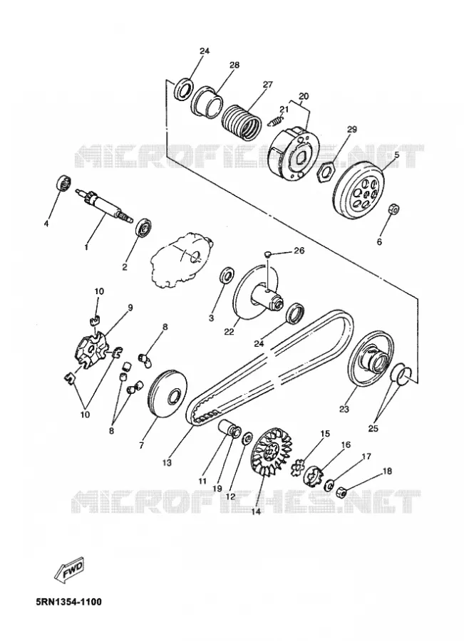 STARTER CLUTCH Yamaha SCOOTER 50 2011 NEOS  YN50 NEO'S