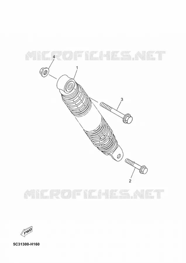 REAR SHOCK ABSORBER Yamaha SCOOTER 50 2011 NEOS 4T  YN50F NEO'S