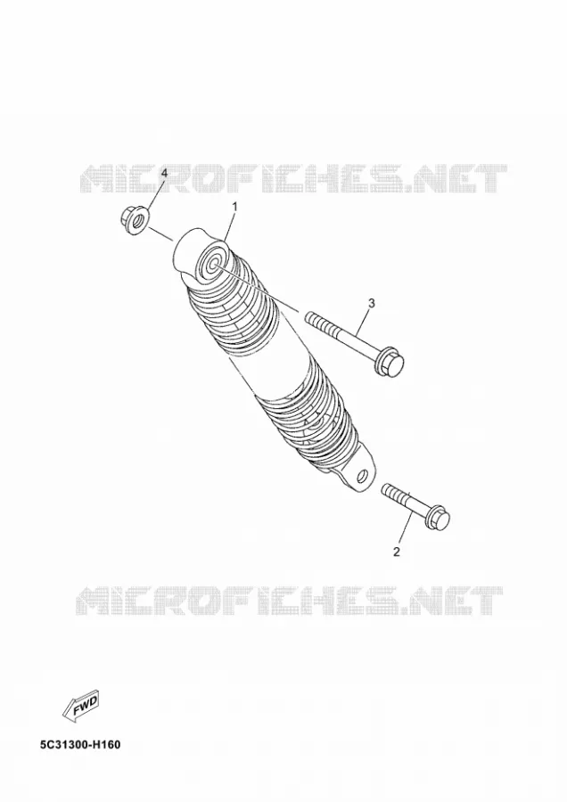 REAR SHOCK ABSORBER Yamaha SCOOTER 50 2011 NEOS 4T  YN50F NEO'S