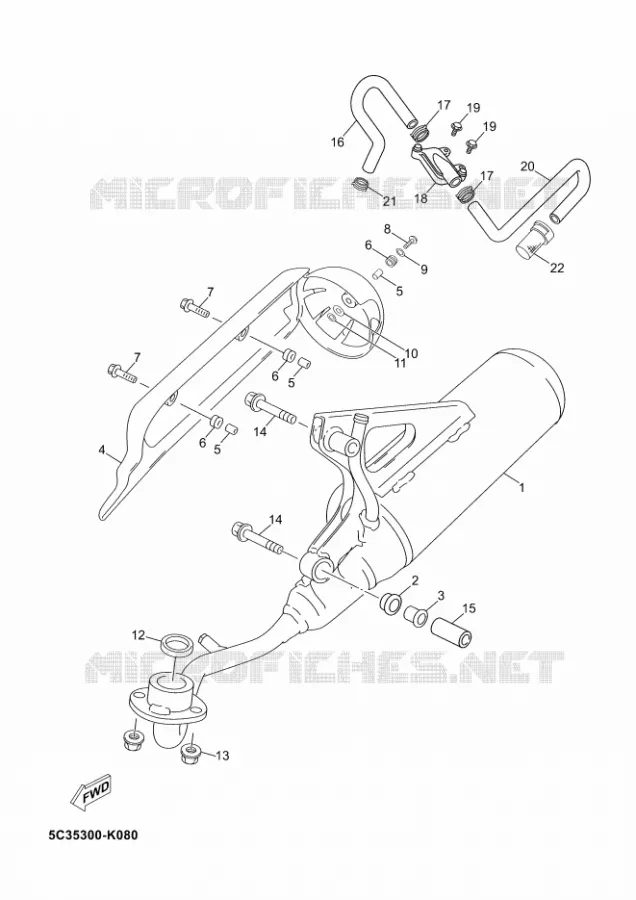 EXHAUST Yamaha SCOOTER 50 2011 NEOS 4T  YN50F NEO'S
