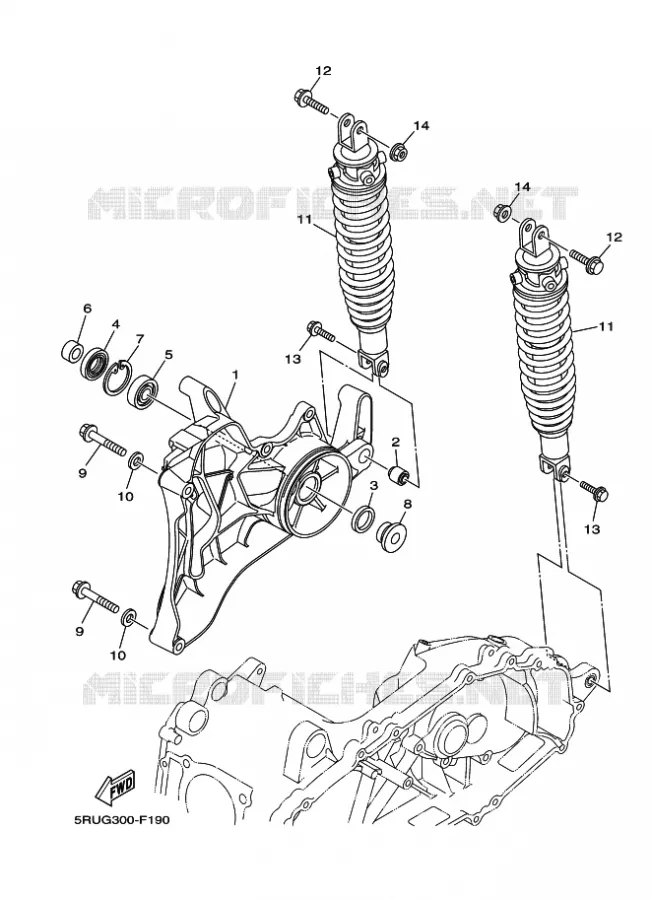 SWINGARM / SHOCK ABSORBER Yamaha SCOOTER 400 2011 MAJESTY  YP400