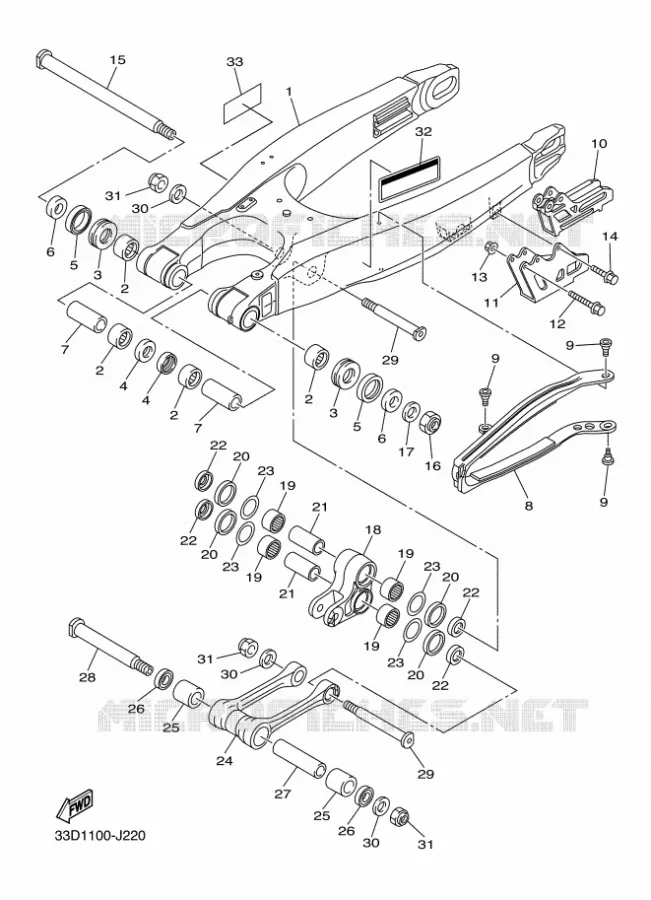 SWINGARM Yamaha MOTO 450 2011 YZF  YZ450F