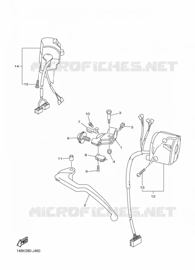 SWITCH / LEVER Yamaha MOTO 1000 2011 R1  YZF-R1 R1