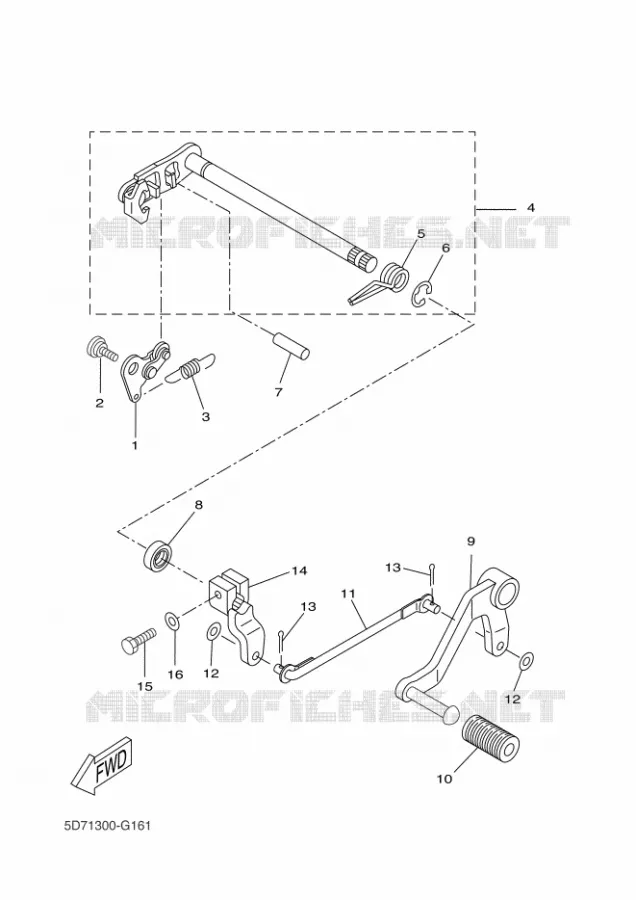 GEAR SHIFT SHAFT / LEVER Yamaha MOTO 125 2011 R125  YZF-R125