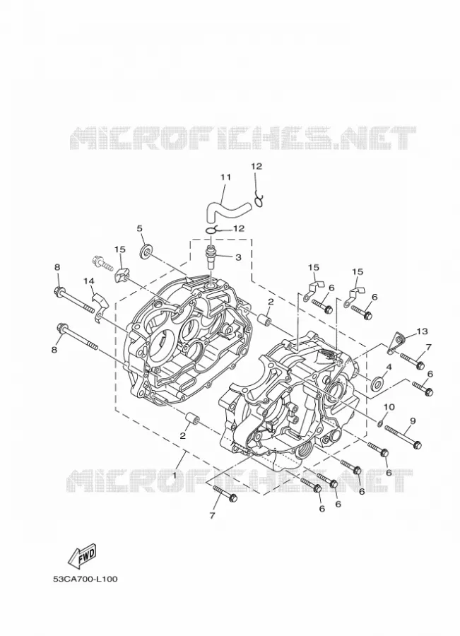 CRANKCASE Yamaha MOTO 200 2012 AG  AG200F