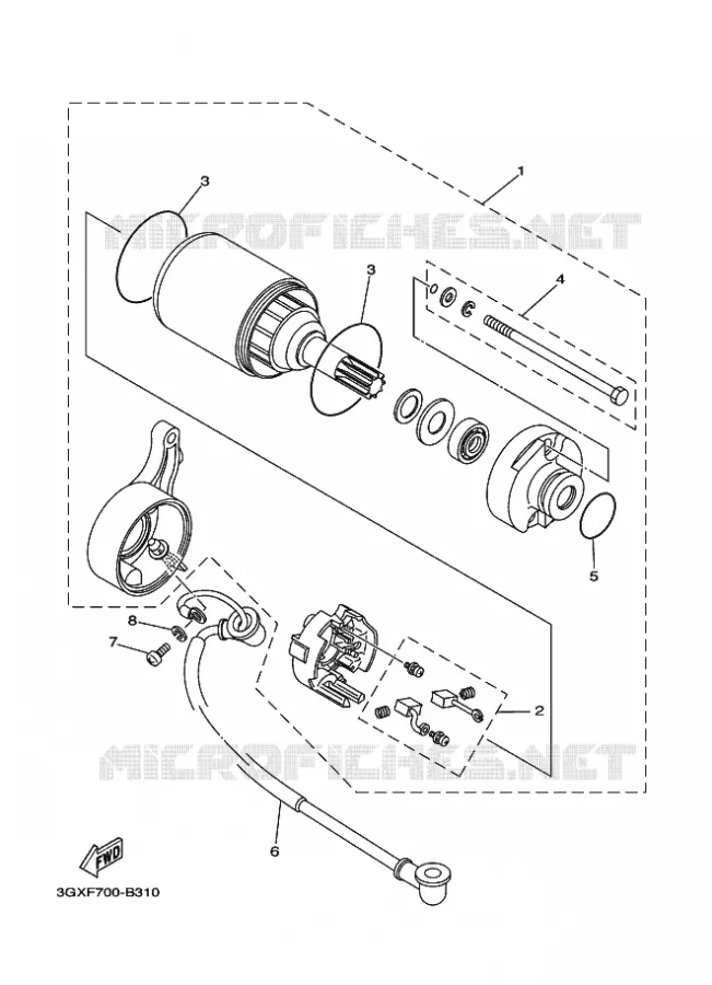 STARTER MOTOR Yamaha MOTO 200 2012 AG  AG200F