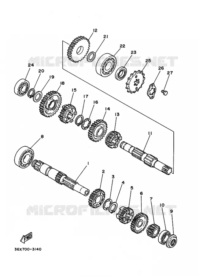 TRANSMISSION Yamaha MOTO 200 2012 AG  AG200F
