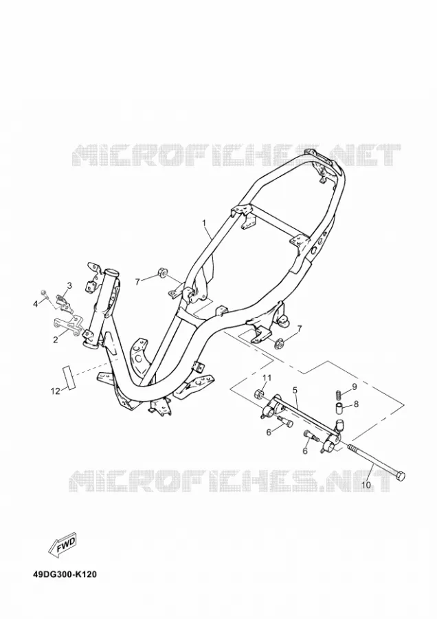 FRAME Yamaha SCOOTER 50 2012 JOG  CS50