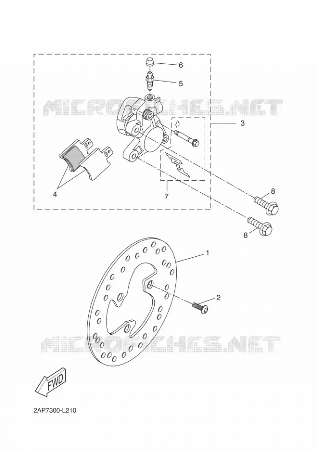 FRONT BRAKE CALIPER Yamaha SCOOTER 50 2012 JOG  CS50