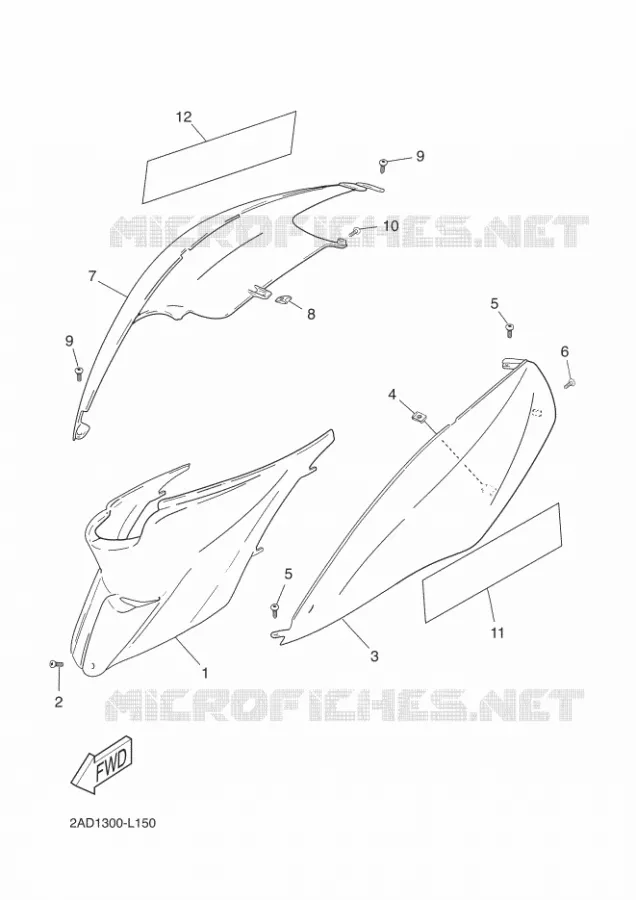 SIDE COVER Yamaha SCOOTER 50 2012 JOG  CS50