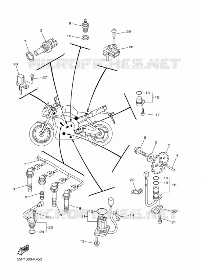 ELECTRICAL 1 Yamaha MOTO 800 2012 FZ8 ABS  FZ8-NA