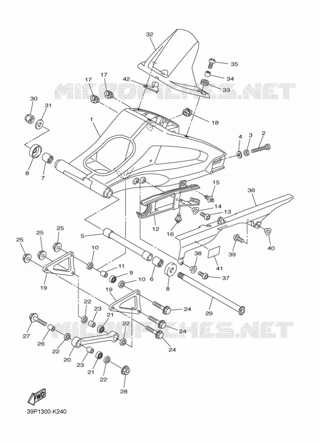 SWINGARM Yamaha MOTO 800 2012 FAZER  FZ8-S