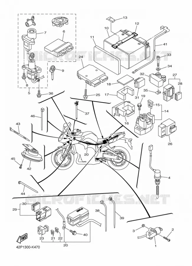 ELECTRICAL 2 Yamaha MOTO 800 2012 FAZER  FZ8-S