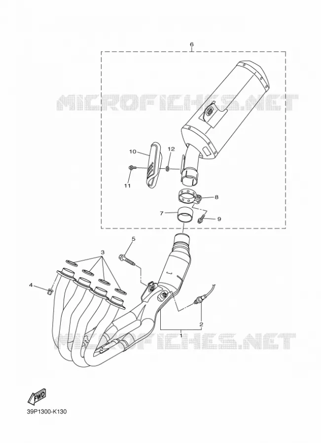EXHAUST Yamaha MOTO 800 2012 FAZER  FZ8-S