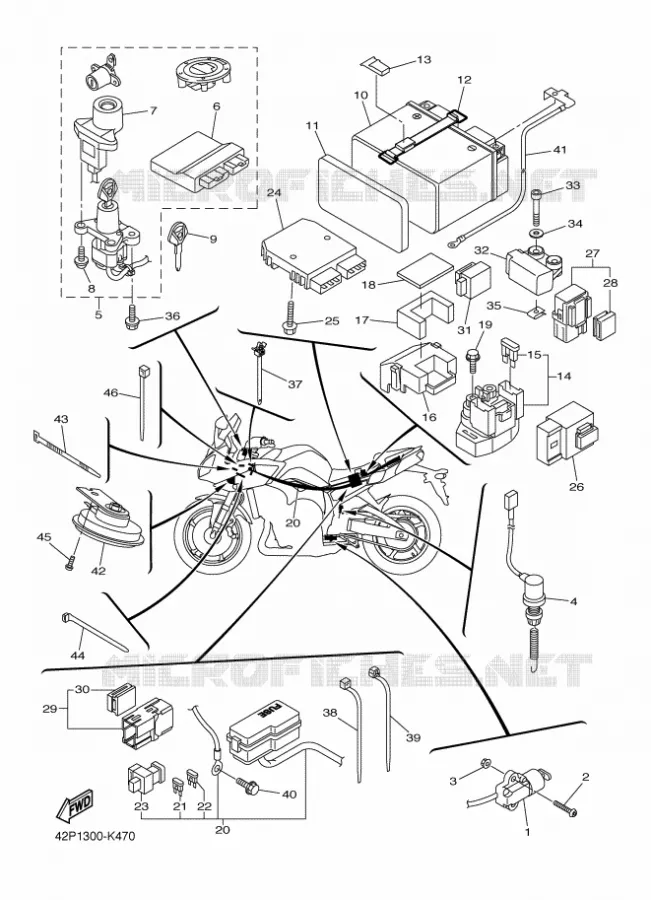 ELECTRICAL 2 Yamaha MOTO 800 2012 FAZER  FZ8-S