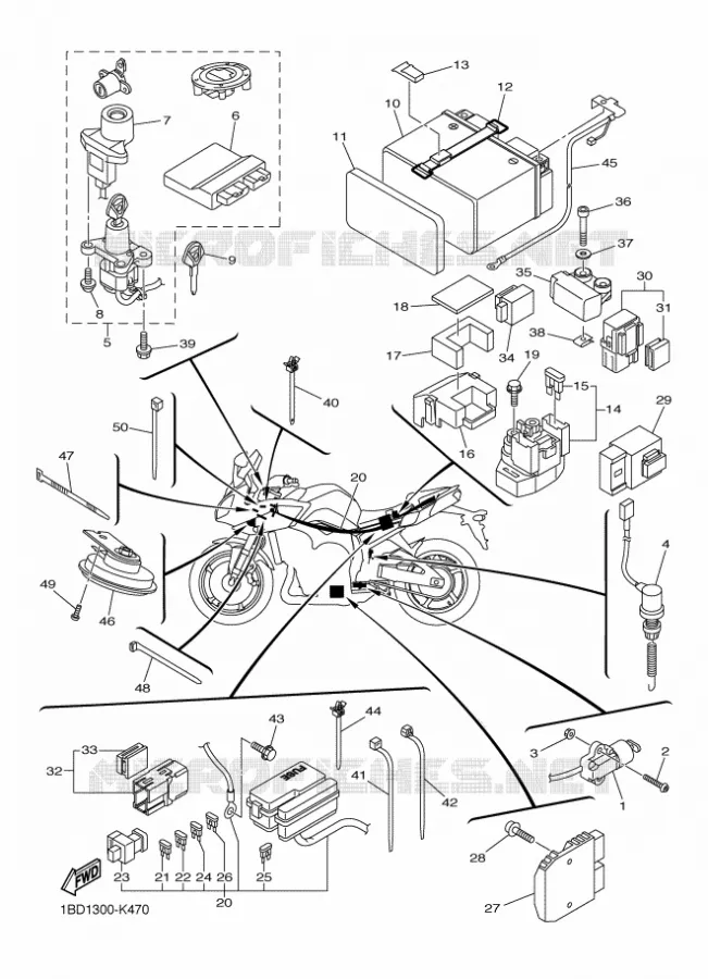 ELECTRICAL 2 Yamaha MOTO 800 2012 FAZER ABS  FZ8-SA