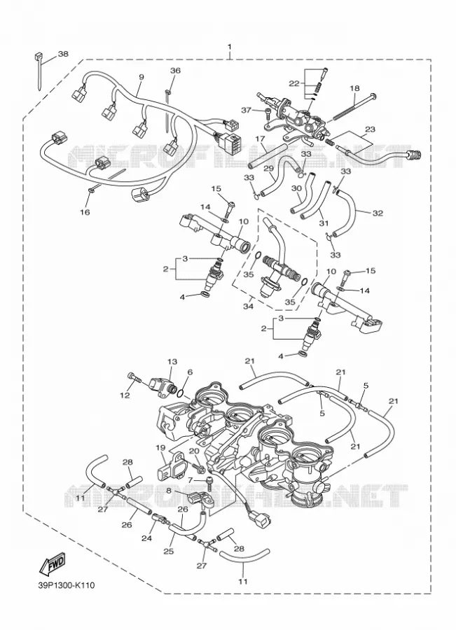 INTAKE 2 Yamaha MOTO 800 2012 FAZER ABS  FZ8-SA