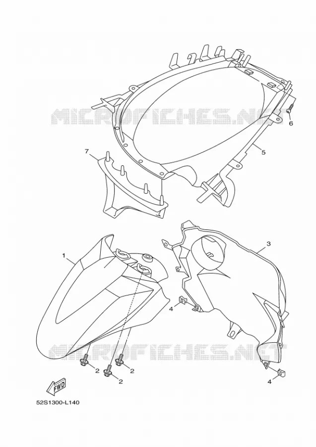 FENDER Yamaha SCOOTER 125 2012 OCEO  HW125 OCEO