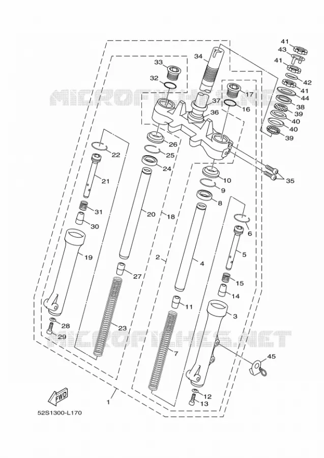 FRONT FORK Yamaha SCOOTER 125 2012 OCEO  HW125 OCEO