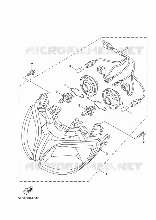 HEADLIGHT Yamaha SCOOTER 150 2012 XENTER  HW151