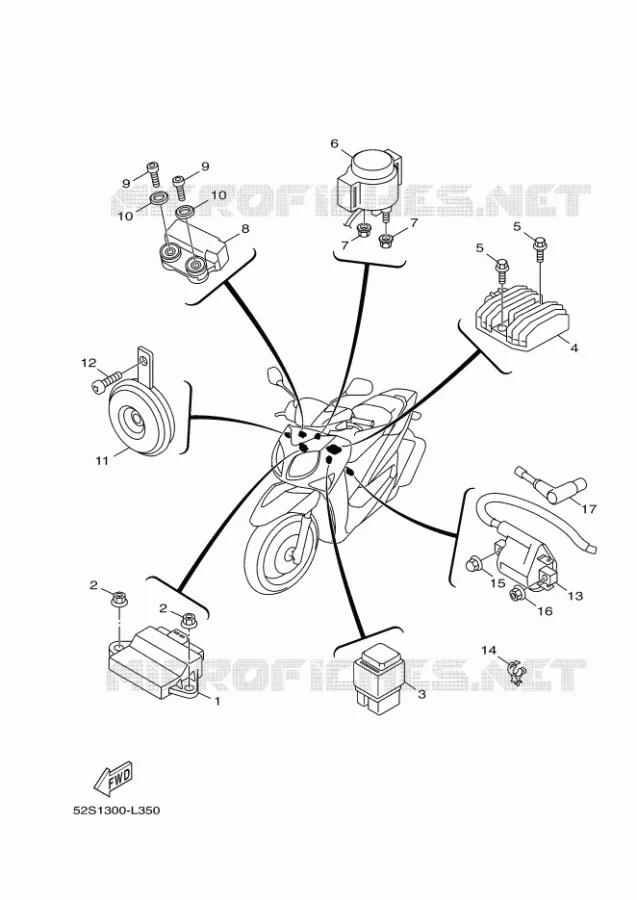 ELECTRICAL 1 Yamaha SCOOTER 150 2012 XENTER  HW151