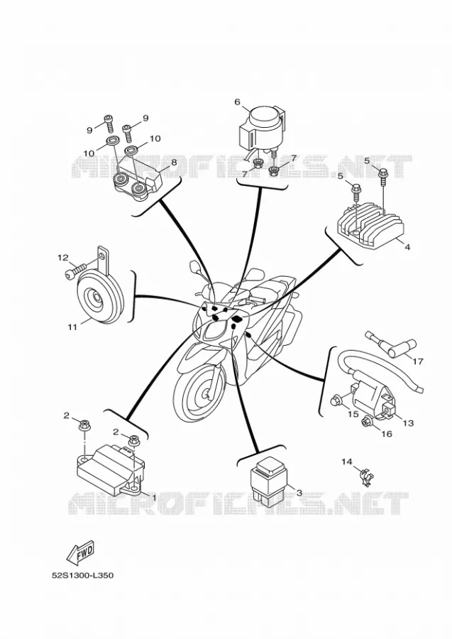 ELECTRICAL 1 Yamaha SCOOTER 150 2012 XENTER  HW151