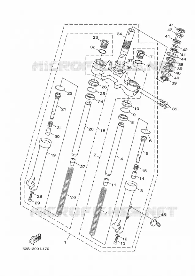 FRONT FORK Yamaha SCOOTER 150 2012 XENTER  HW151