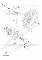 REAR WHEEL for Yamaha MT03 2012