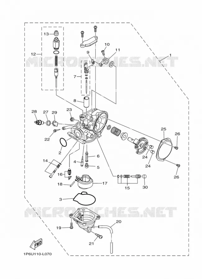 CARBURETOR Yamaha MOTO 50 2012 TTRE  TT-R50E