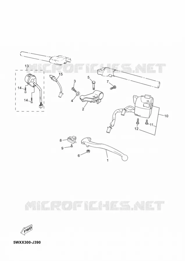 SWITCH / LEVER Yamaha MOTO 50 2012 TZR  TZR50