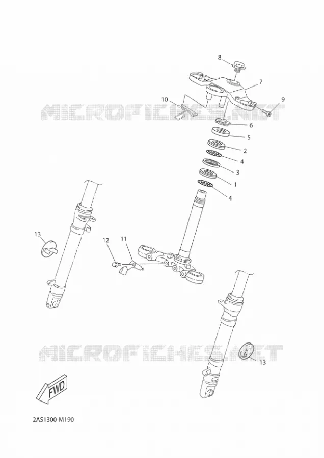 STEERING Yamaha MOTO 50 2012 TZR  TZR50