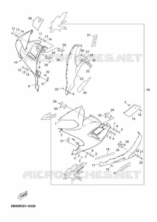 COVER 2 Yamaha MOTO 50 2012 TZR  TZR50