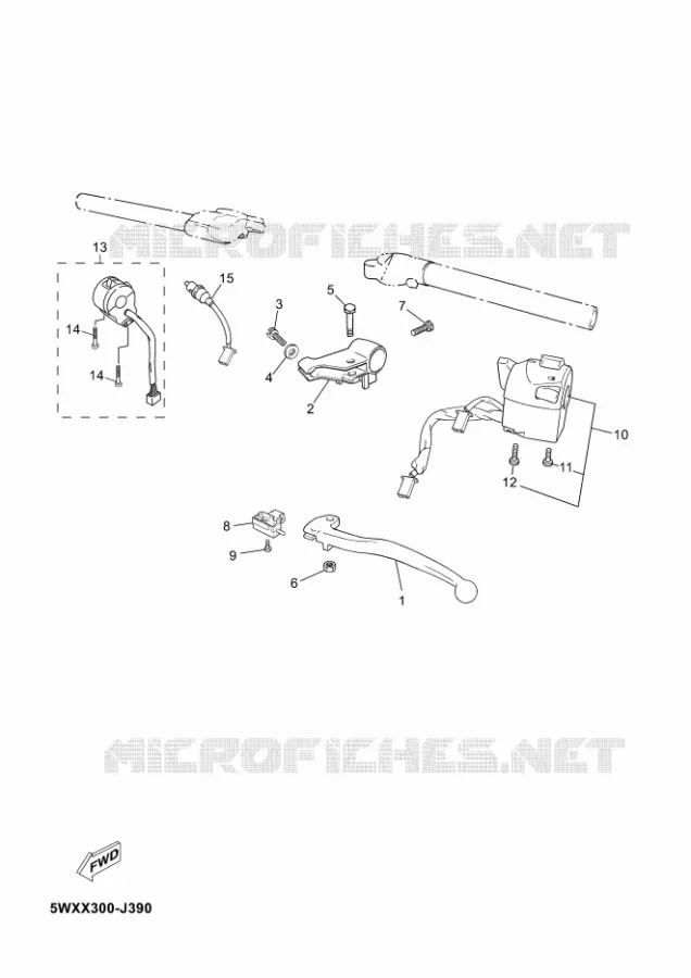SWITCH / LEVER Yamaha MOTO 50 2012 TZR  TZR50