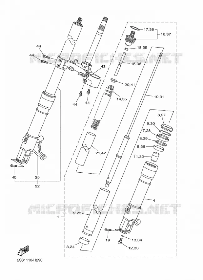 FRONT FORK Yamaha MOTO 1700 2012 VMAX  VMX17